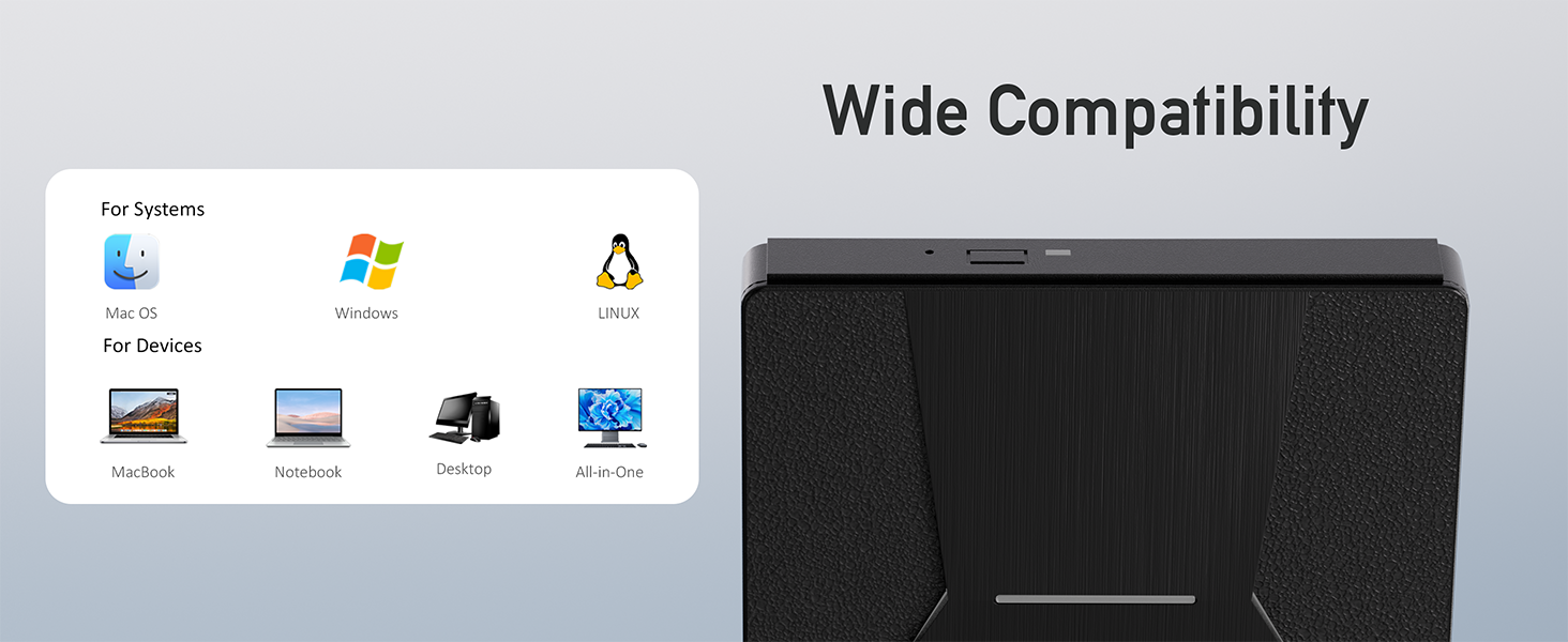 External Blu-ray Drives for Laptop, External Blueray/dvd Drive for PC, USB 3.0 & Type-C Bluray Burne