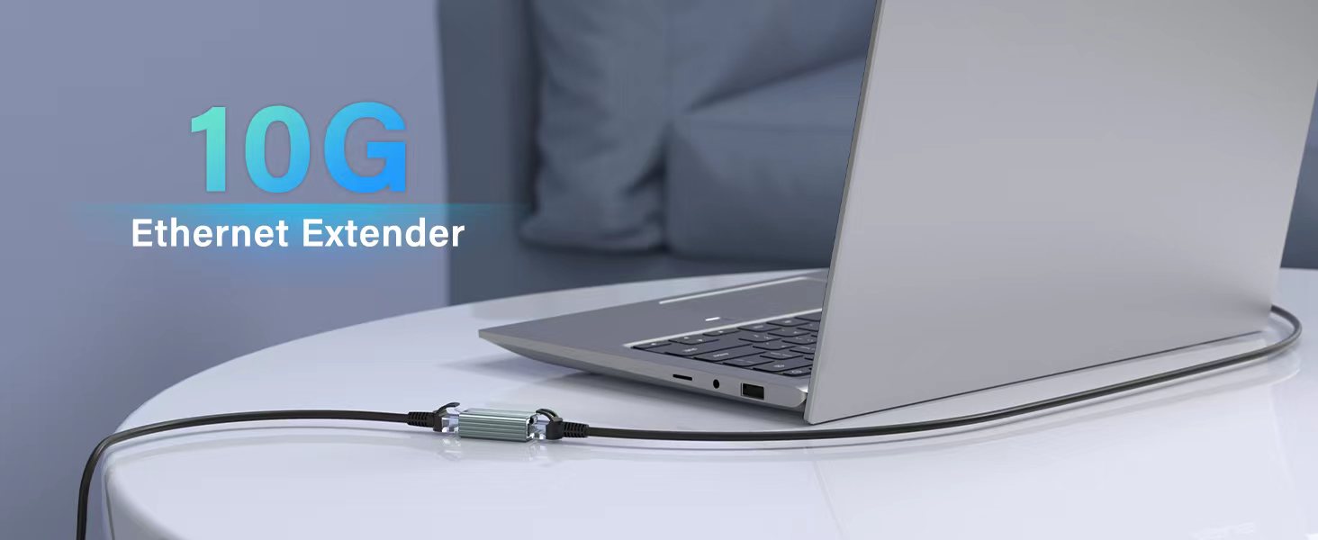 Ethernet Extender 10Gbps, 2 Pack RJ45 Coupler, Ethernet Connector LAN Adapter Network Extender