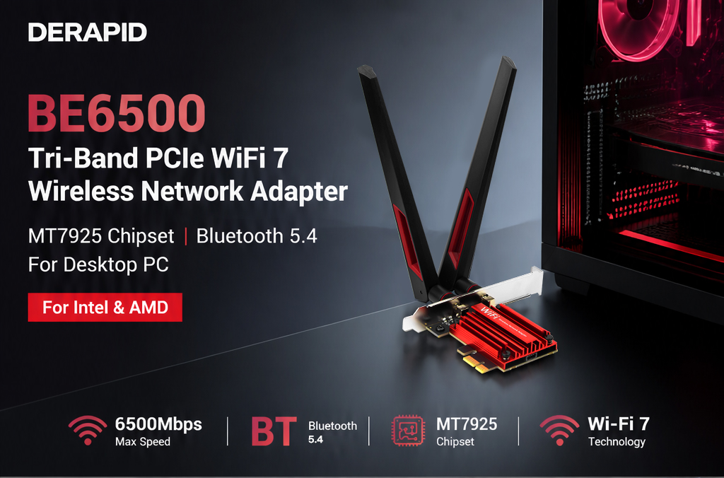 BE6500 pcie wifi card