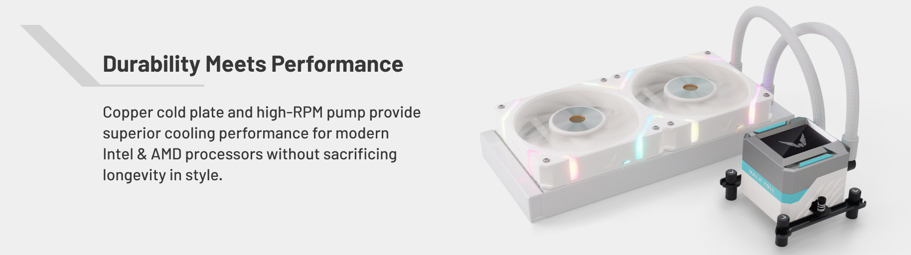 Durability Meets Performance   Skived copper cold plate and high-RPM pump provide superior cooling p