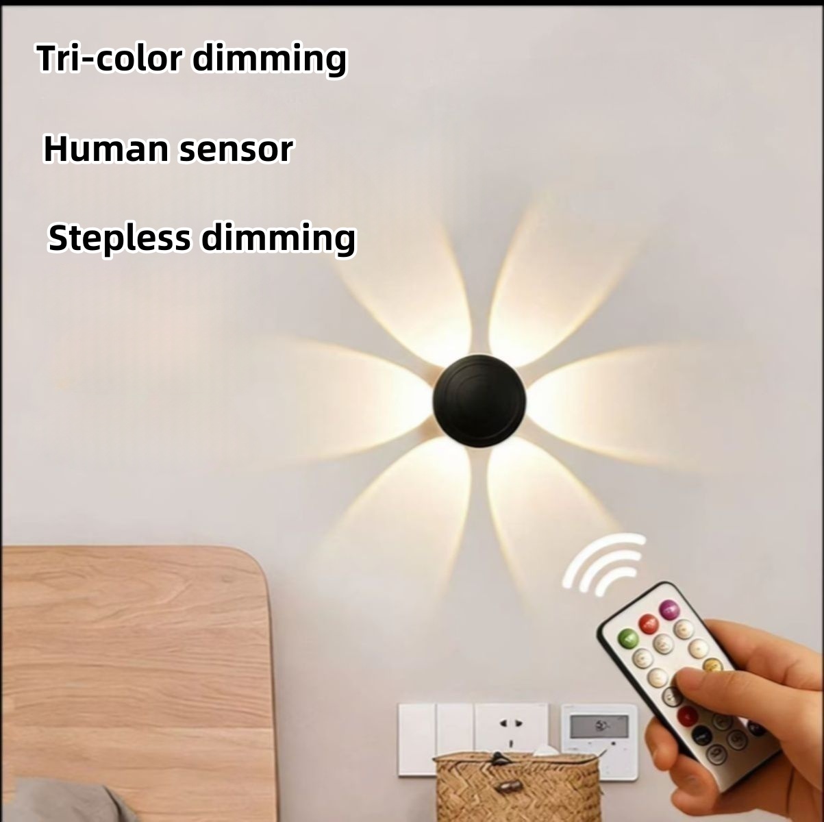 You can control it with dimmer switch