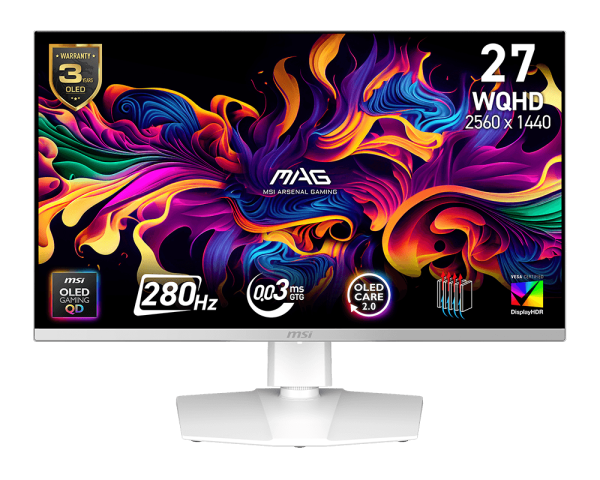 MSI MAG 272QPW QD-OLED X28 QD-OLED 2560 x 1440 (QHD) Gaming Monitor