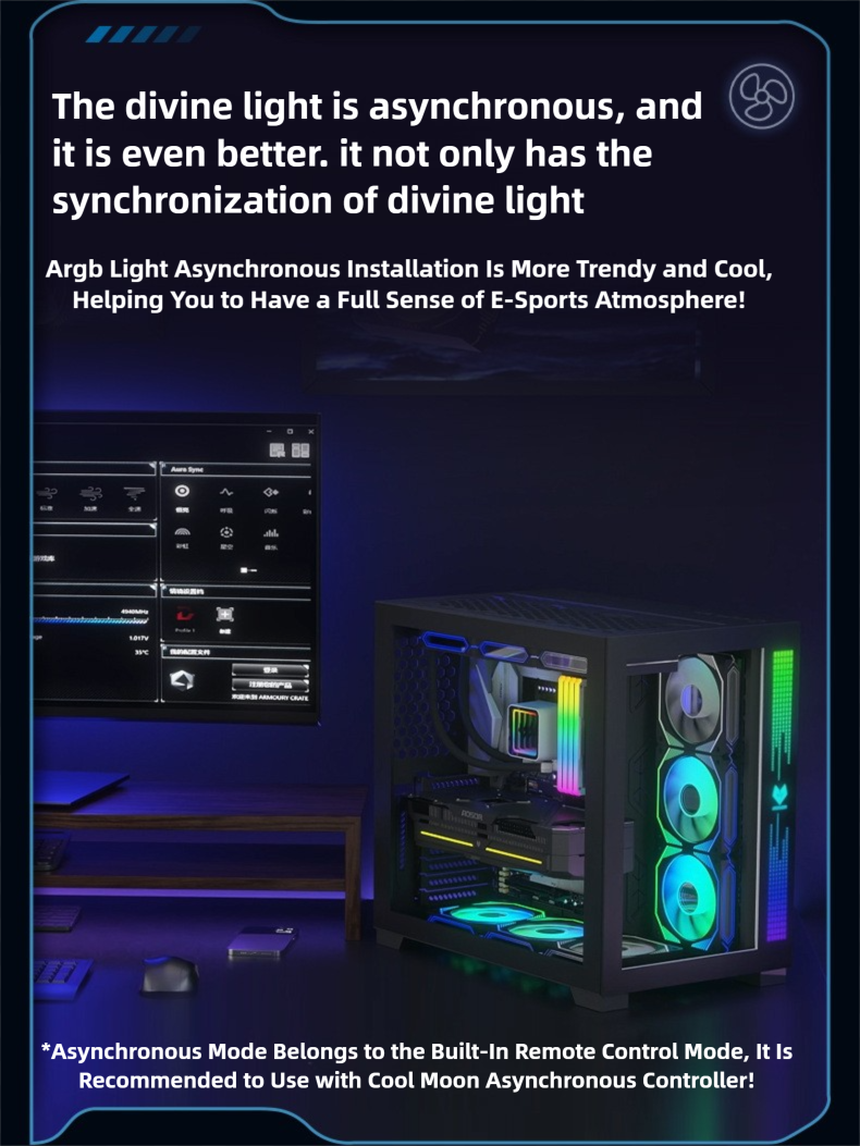 ARGB Fan,ARGB Asynchronous Computer Case Fan