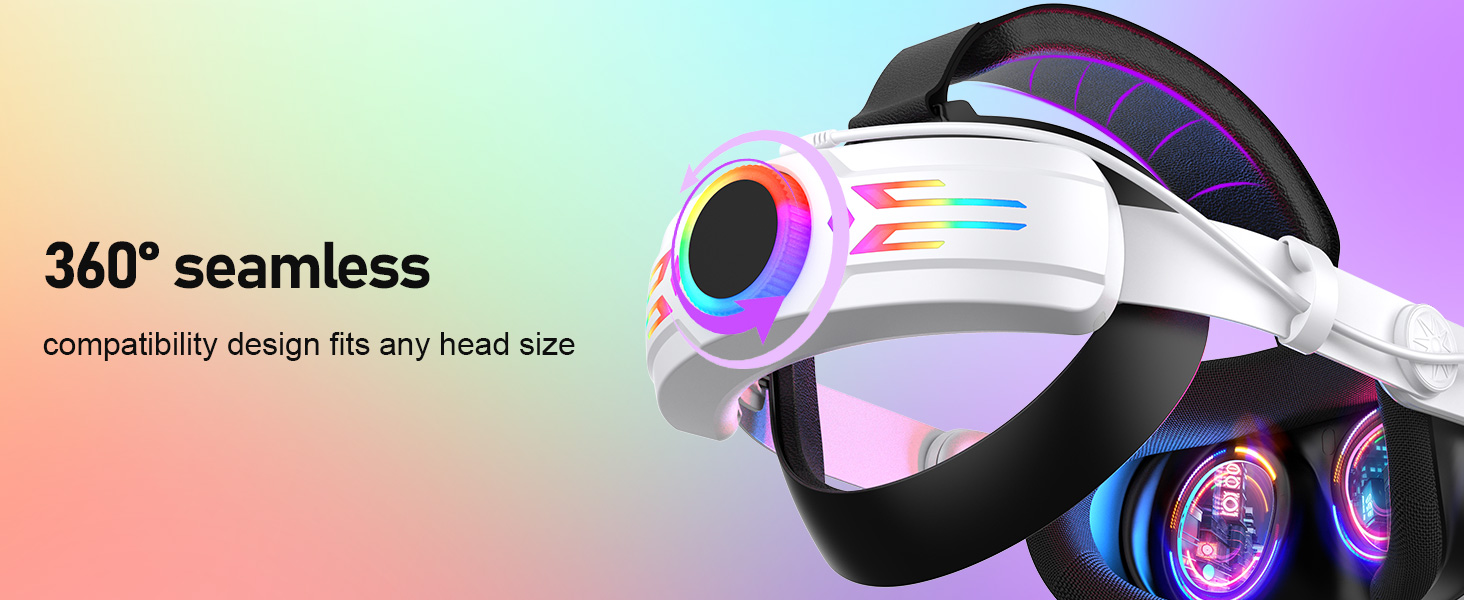 RGB Head Strap with Battery for Quest 3S/Quest 3
