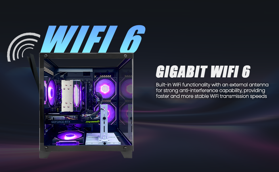 Suevery Gaming PC Desktop - Intel Core i5-12400F, NVIDIA RTX 3050 8GB, 16GB DDR4, 1TB NVMe SSD, WiF