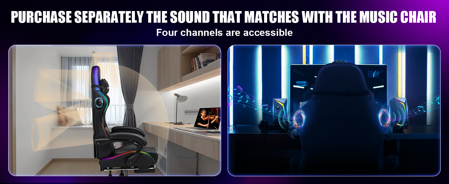 RGB Gaming Chair with Speakers