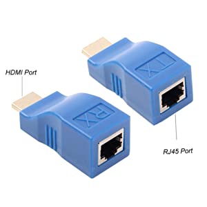 SatelliteSale HDMI Extender Adapter up to 100 feet over RJ45 Cat5-e Cat6 Cable