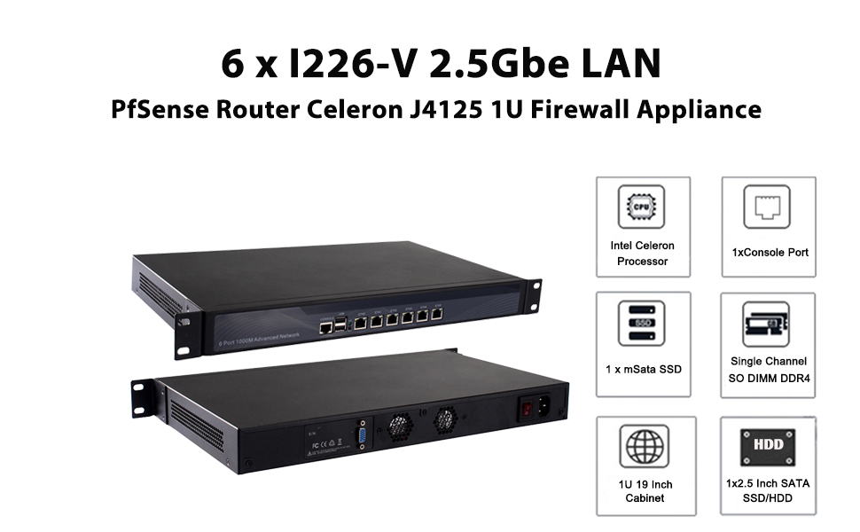 6 x I226-V 2.5Gbe LAN