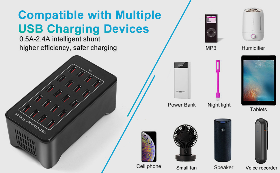 Universal USB Multiport Charger Station