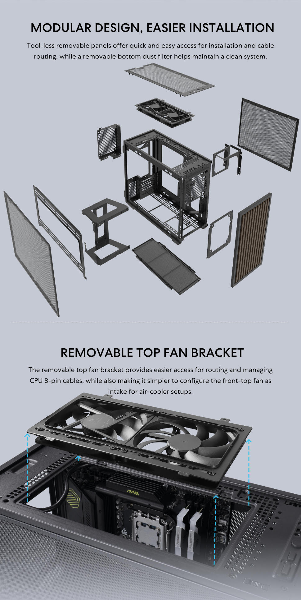 fan cooling support