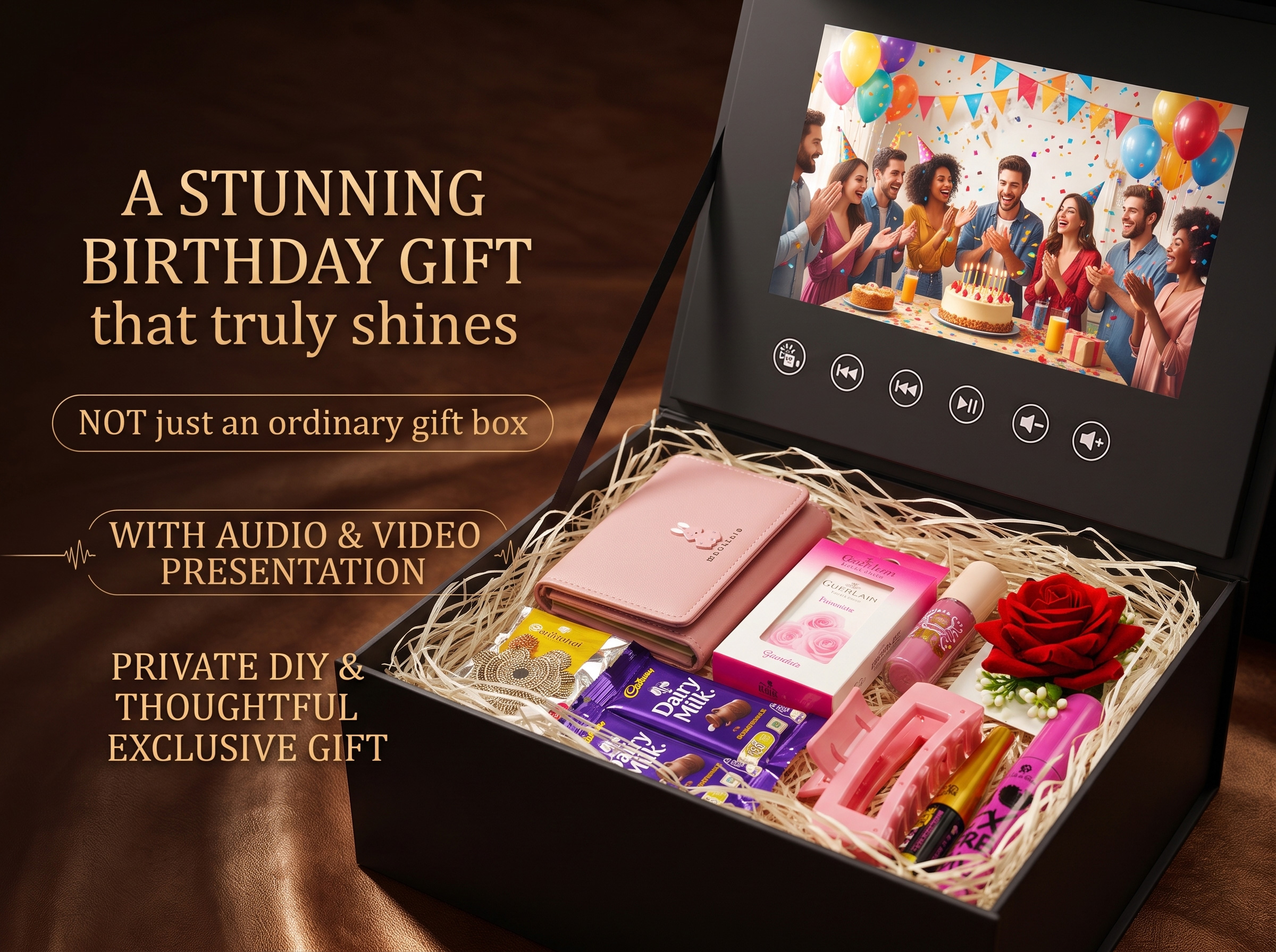 gift box open the video