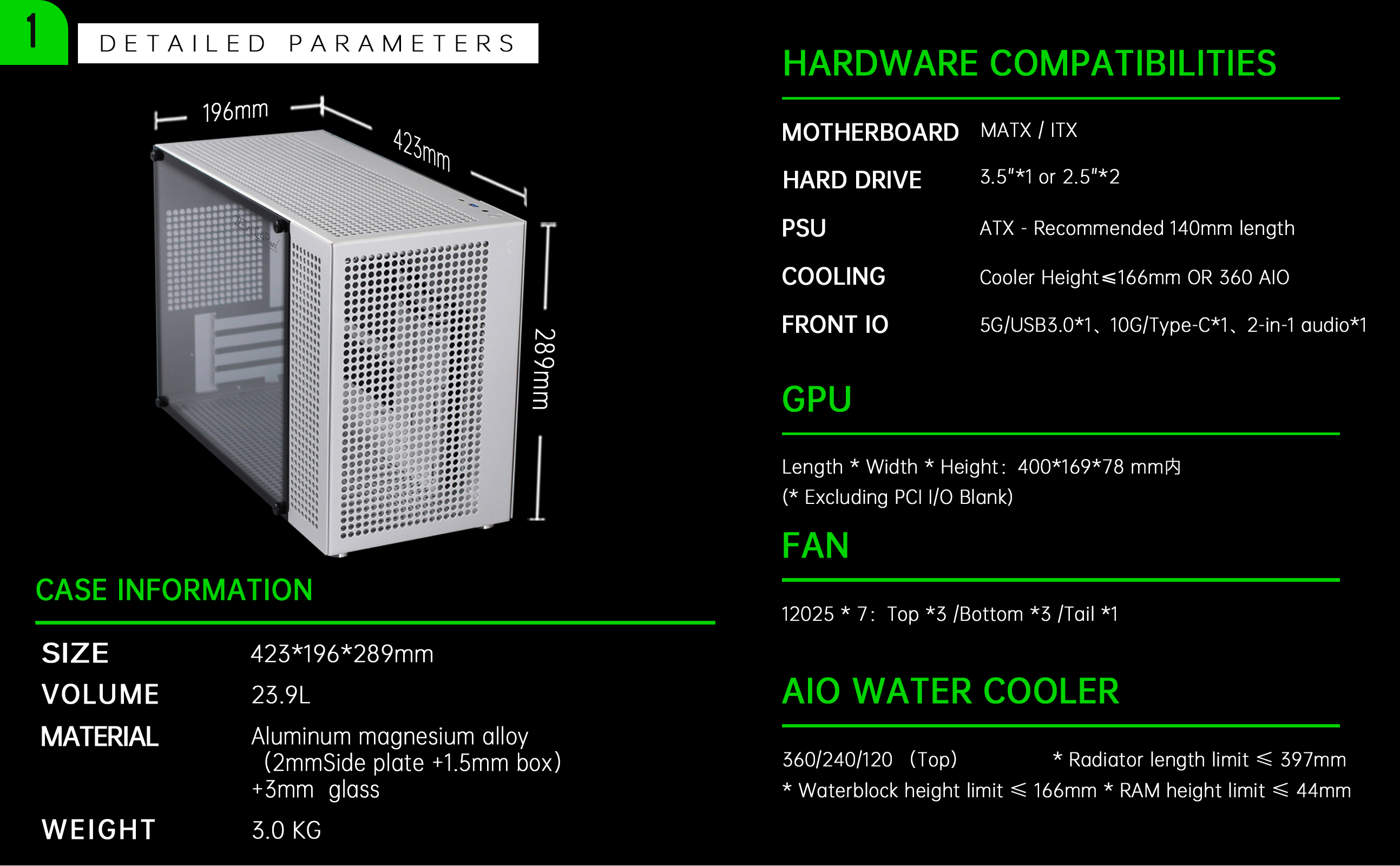 ZZEW C4P mATX/ITX/DTX Case Aluminum Gaming PC Case with ZZEW C4P mATX/ITX/DTX Case Aluminum Gaming PC Case with