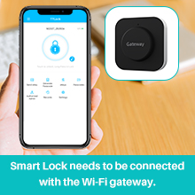 Remotely Control Your Lock   Lock or unlock your Smart Lock from anywhere anytime, the gateway only