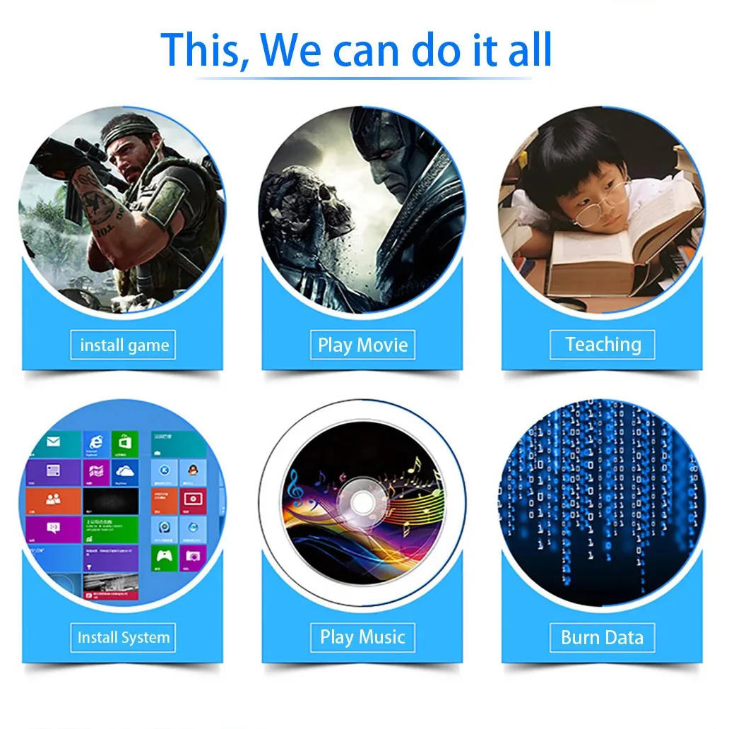 This external cd/dvd/Blu ray drive for laptop is multi-functional.