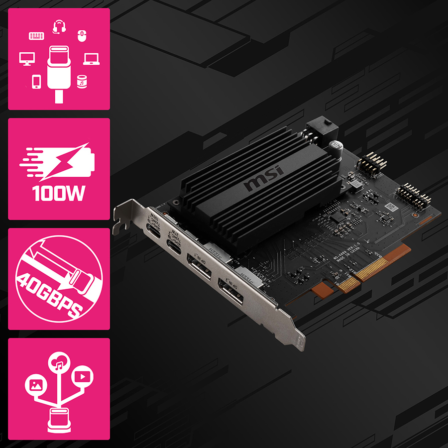MSI USB4 PD100W Expansion Card
