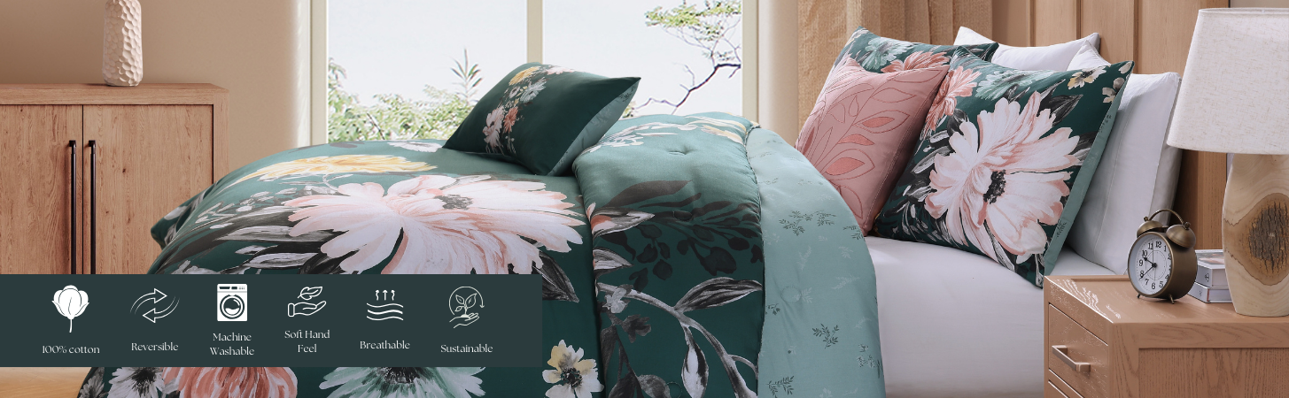 Wild Flowers on Teal