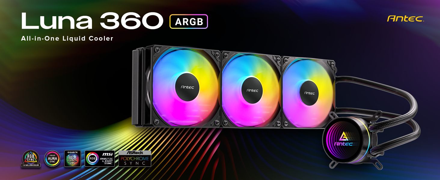 Antec Luna 360 ARGB AIO Liquid CPU Cooler