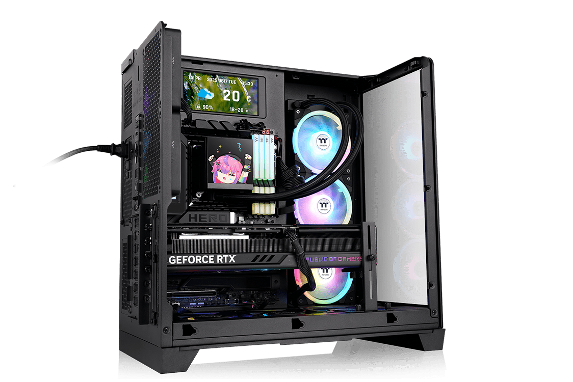 Thermaltake View 390 TG Computer Case- Black 
