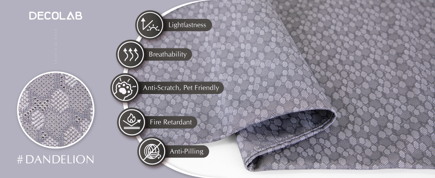 desk divider fabric feature