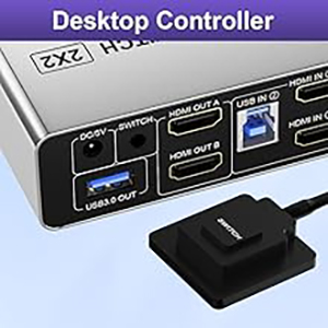 Desktop Control Enhanced Convenience Our kvm switch comes with a wired remote control, featuring a p