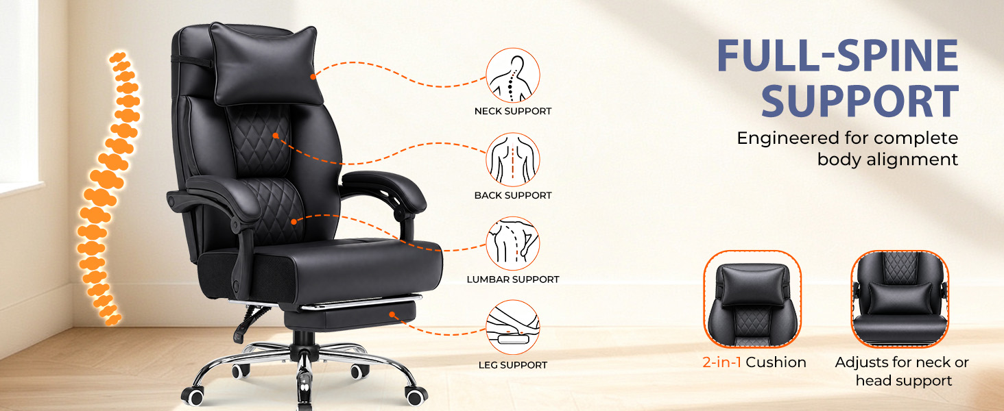 GTPLAYER Big and Tall Office Chair