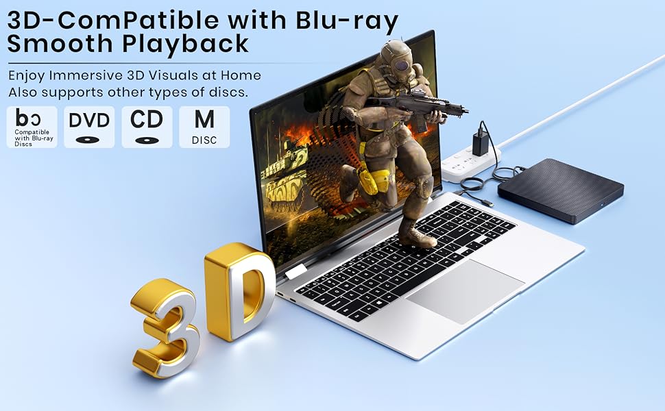 AUBEAMTO External Blu Ray Drive