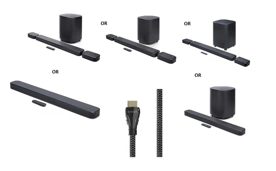 JBL Soundbar with Sanus HDMI Cable