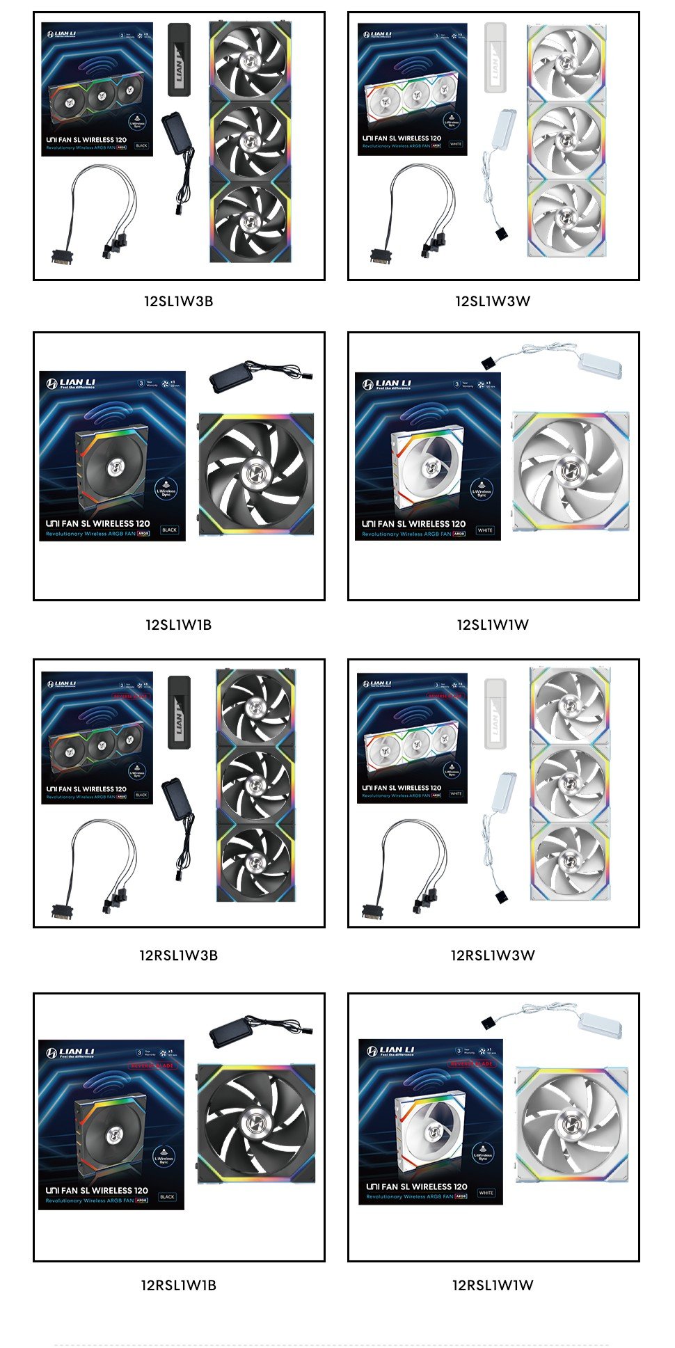 UNI FAN, SL WIRELESS, RGB, LCD, Reverse, Fan, Controller