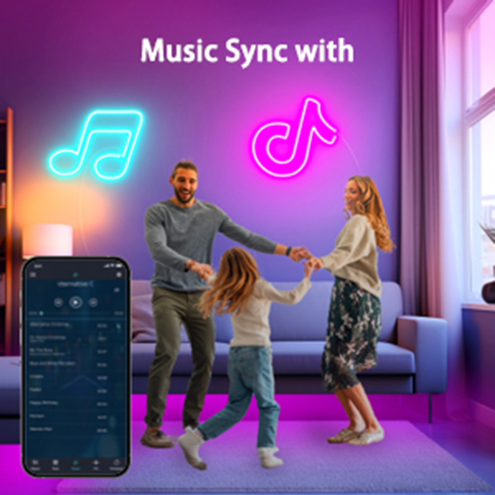 Music Mode and Sync Our neon LED rope lights support music  mode, which can be perfectly synchronize