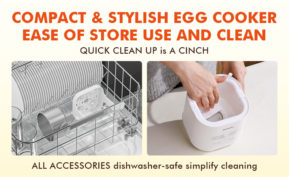 The compact design makes it easy to store and use, and the accessories are dishwasher safe.