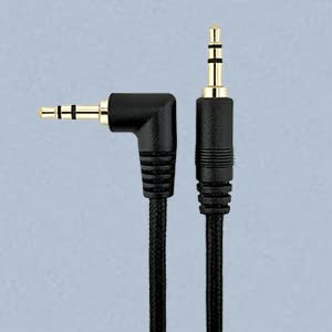 SatelliteSale 3.5mm Male to Male Aux Audio Cable 90 Degree Right Angle