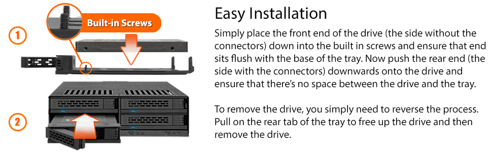 ICY DOCK 6 X 2.5 SSD To 5.25 Drive Bay Hot Swap Backplane Cage Mobile ...