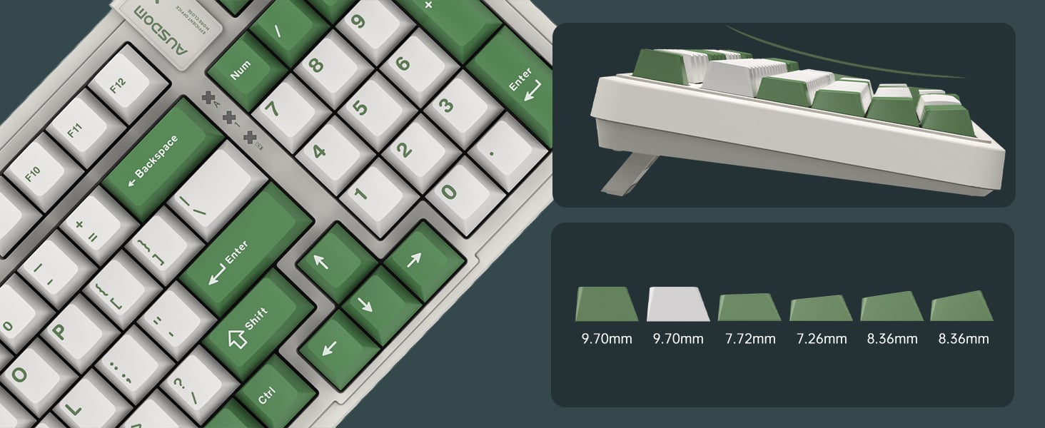 AUSDOM 98Pro Wireless Mechanical Keyboard, Tri-Mode 2.4GHz/Type-C/Bluetooth Keyboard