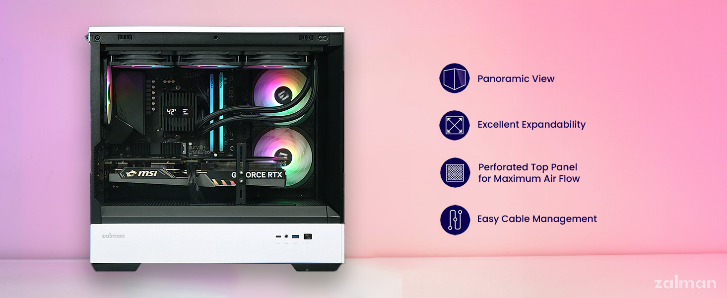 Zalman P30 Premium Panoramic mATX PC Case