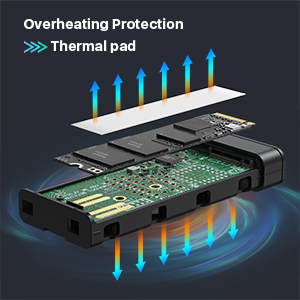 M.2 NVME SSD Enclosure with Cooling Fan
