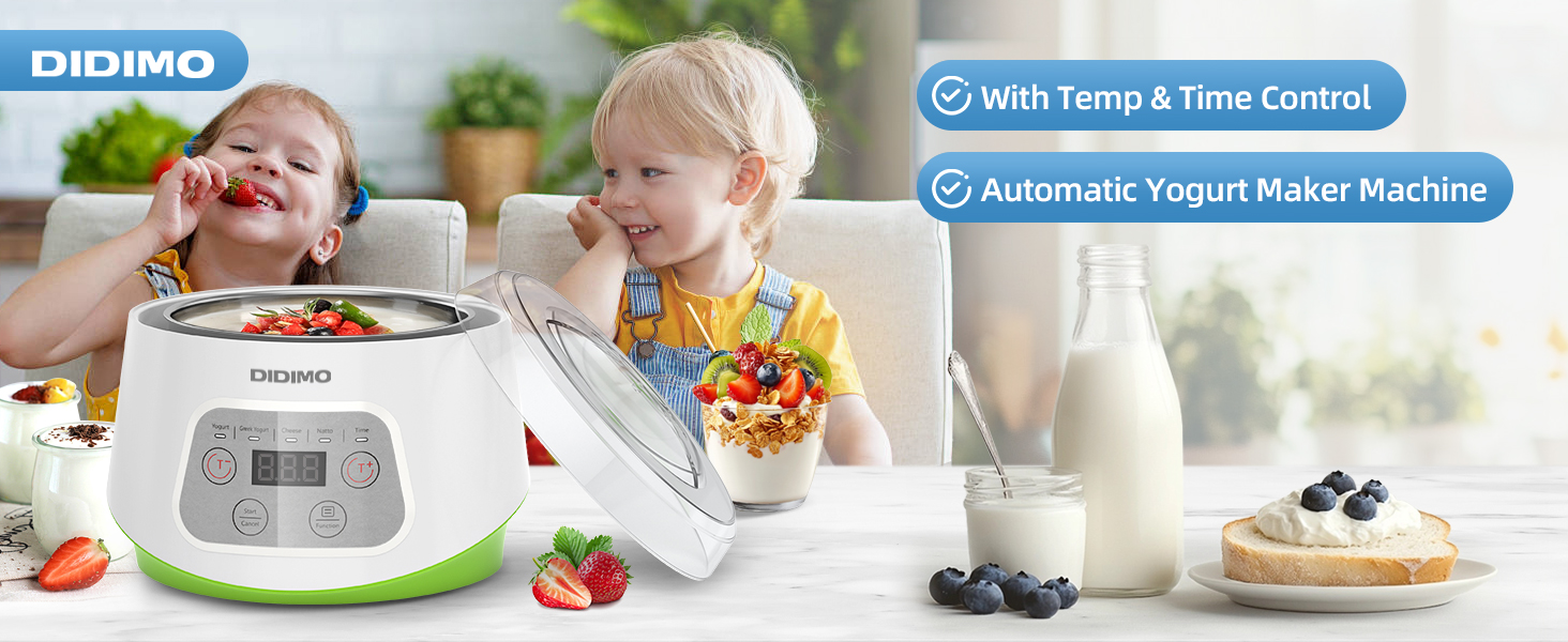 Yogurt maker with temperature and time control
