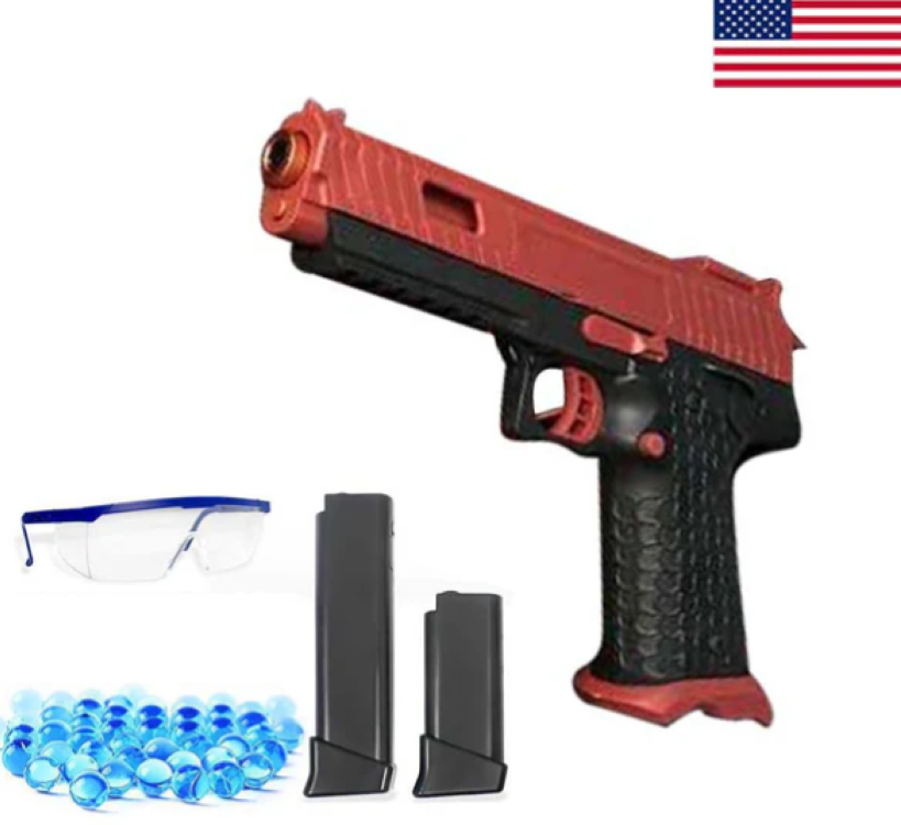 Electric Splatter X5 Gel Blaster Toy Gun - Red Black Color
