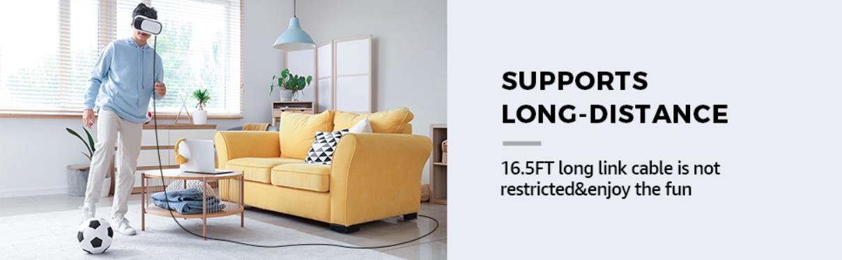 Usage Steps:  1. USB-A connects to the host motherboard 3.0/3.1 port,Type-C connects to the VR helme