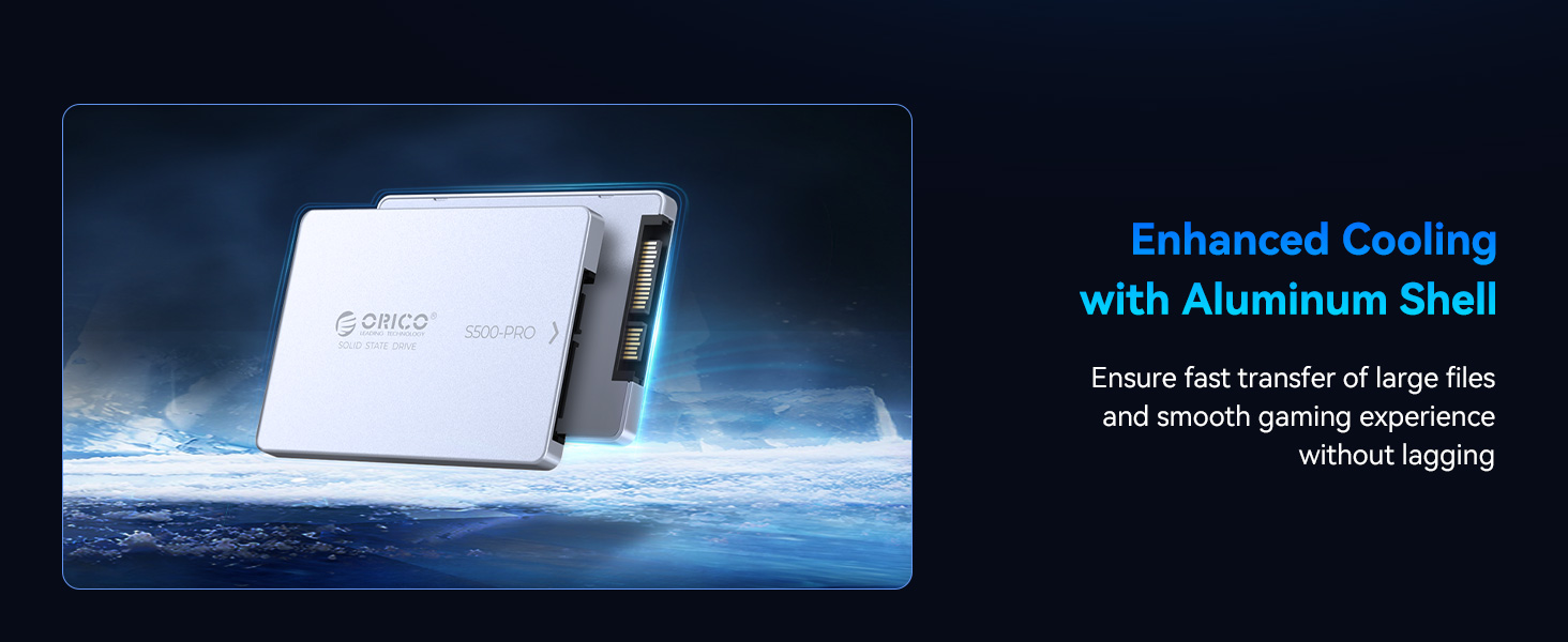 ORICO 1TB SATA SSD 2.5" Internal Solid State Drive, up to 550MB/s, 3D NAND SATA III SSD with Aluminu