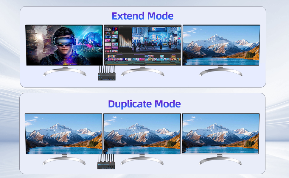KVM Switch, 8K@60Hz HDMI + 2 DP KVM Switches 3 Monitors 3 PCs with 4 USB 3.0 Ports, KVM Switch for 3