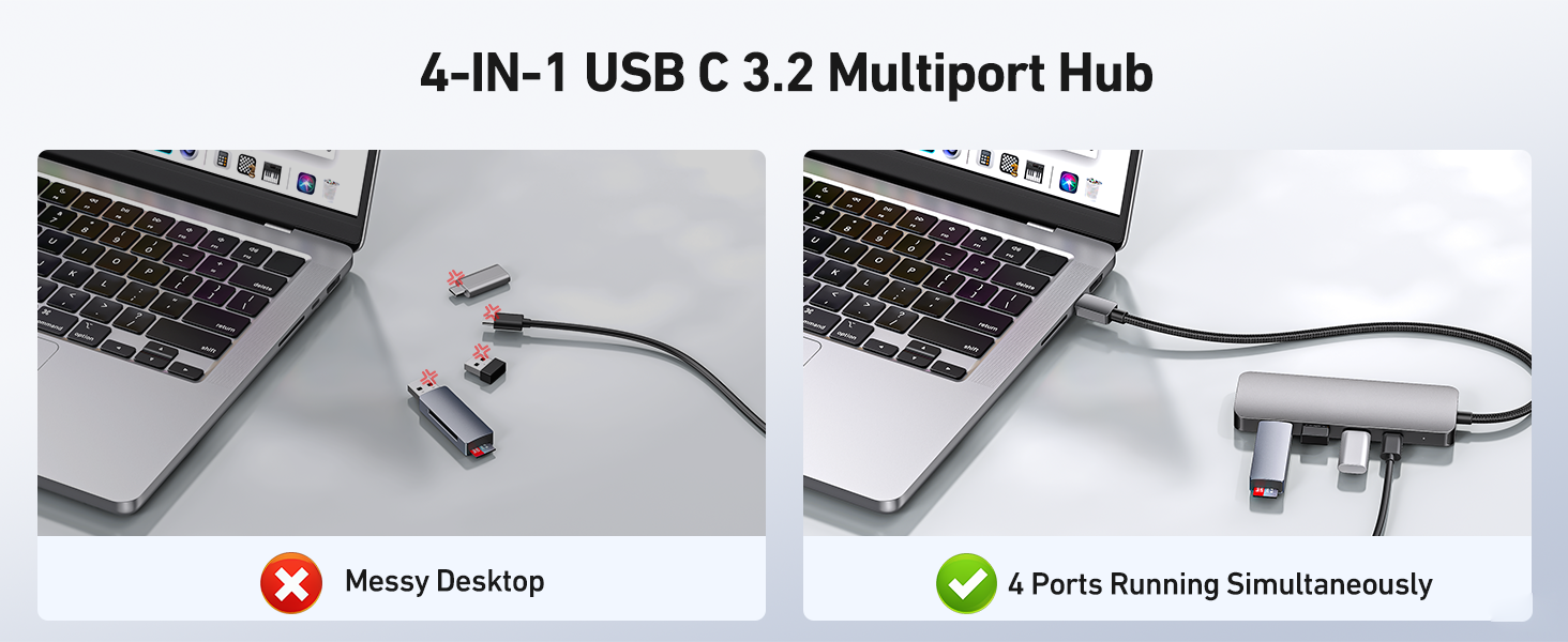 4-Port USB 3.2/USB C Hub