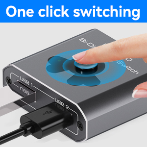 Simple and convenient key switching USB 3.0 Switcher 2 in 1 out, support one key switching, convenie