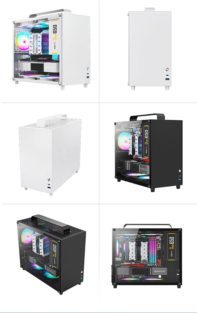 mina ALAMENGDA V500 Mini Portable M-ATX/ITX Computer Case, MINI