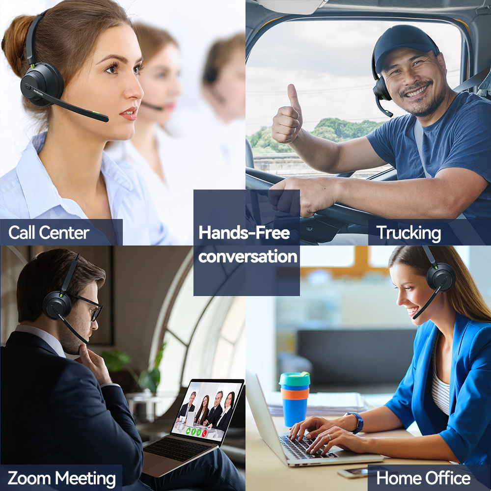 AUSDOM Trucker Bluetooth Headset with Microphone