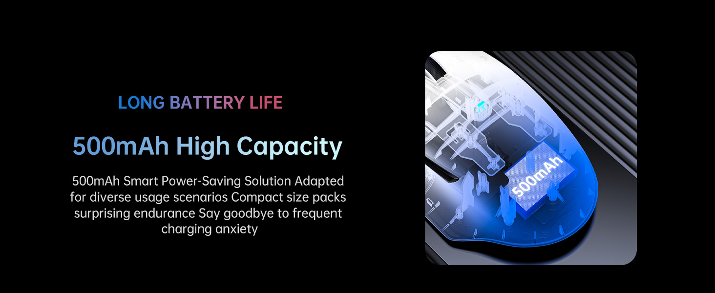 65g SUPERLIGHT Mouse with Magnetic Charging Dock, PixArt PAW3311 Gaming Sensor