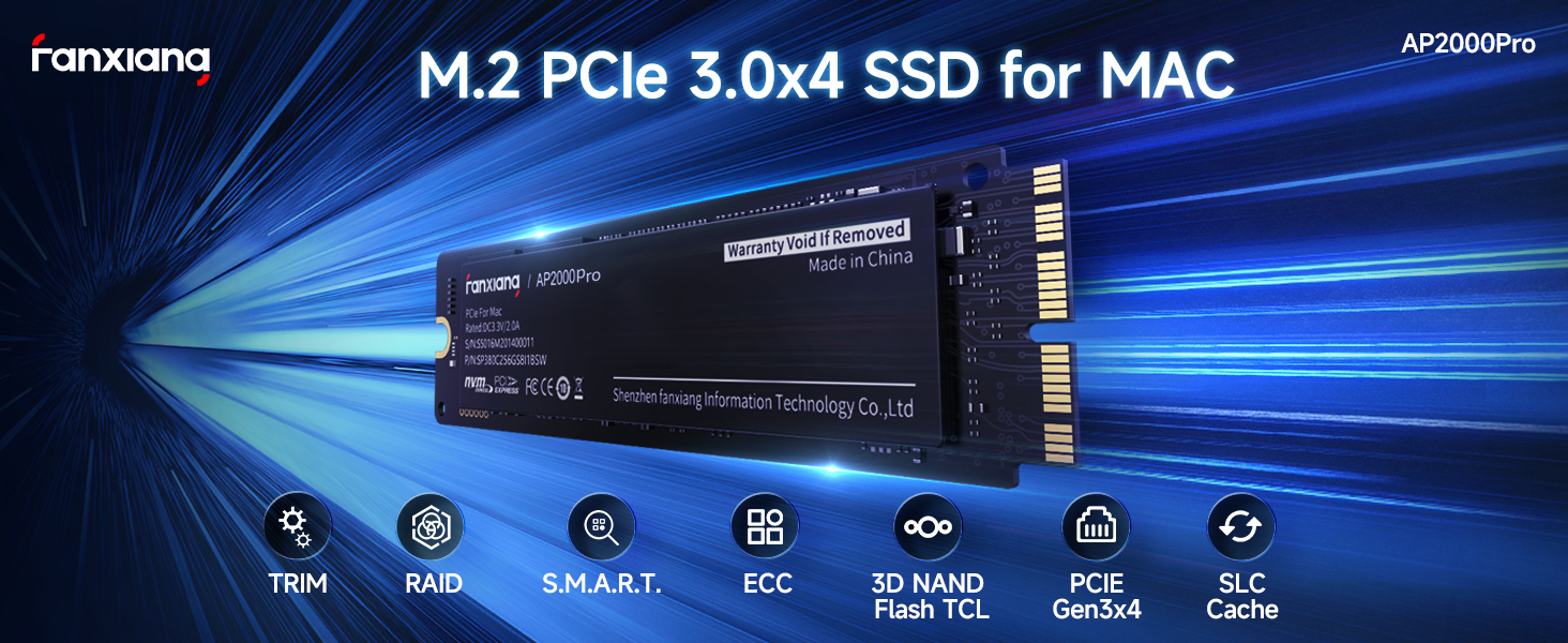 fanxiang Mac専用 SSD 512GB　AP2000Pro Amazon.com: fanxiang 512GB SSD for MAC PCIe Gen3 NVMe