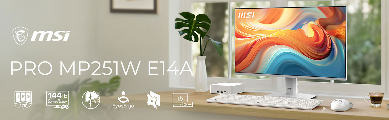 MSI PRO MP251W E14A IPS FHD Monitor banner