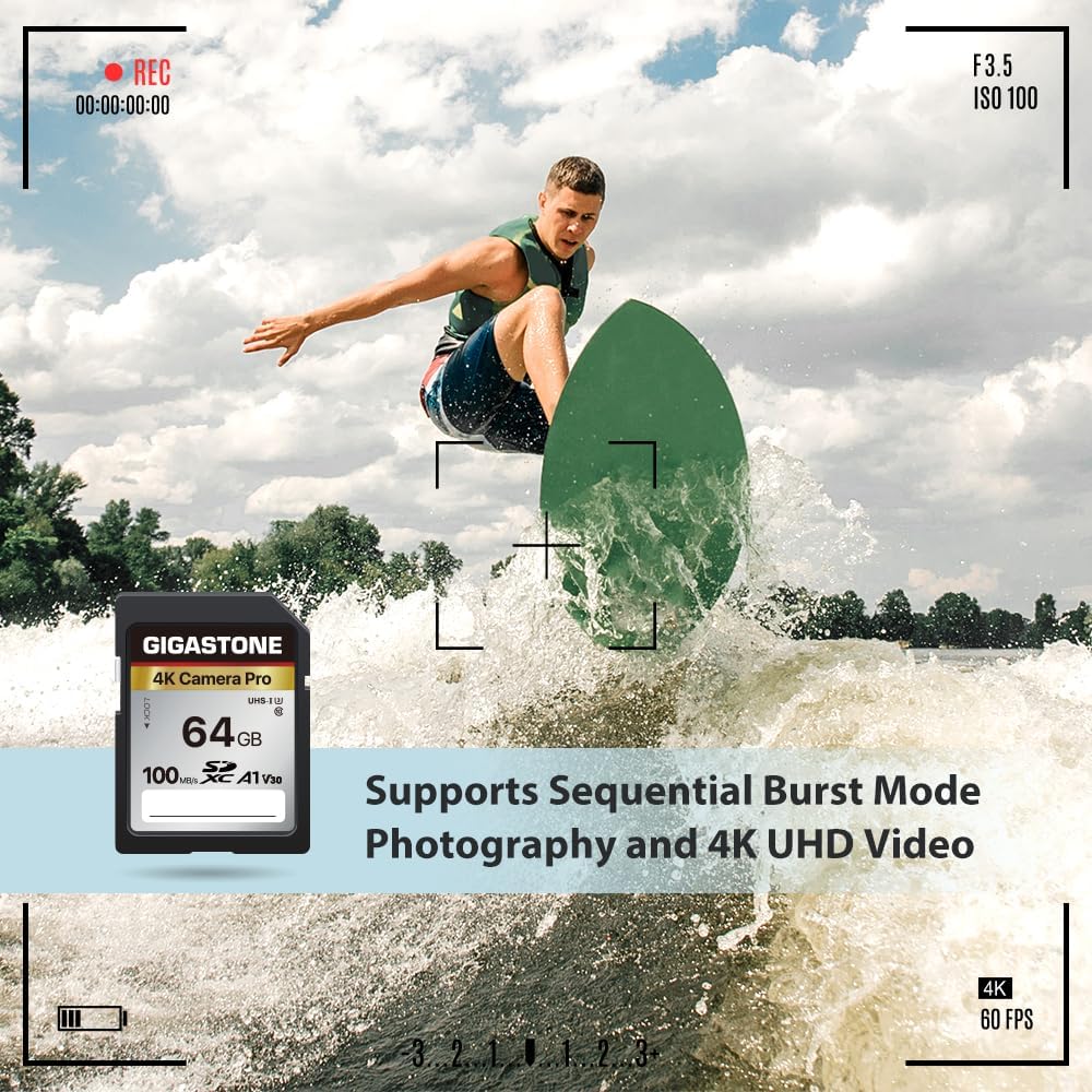 Supports Sequential Bust Mode Photography and 4K UHD Video
