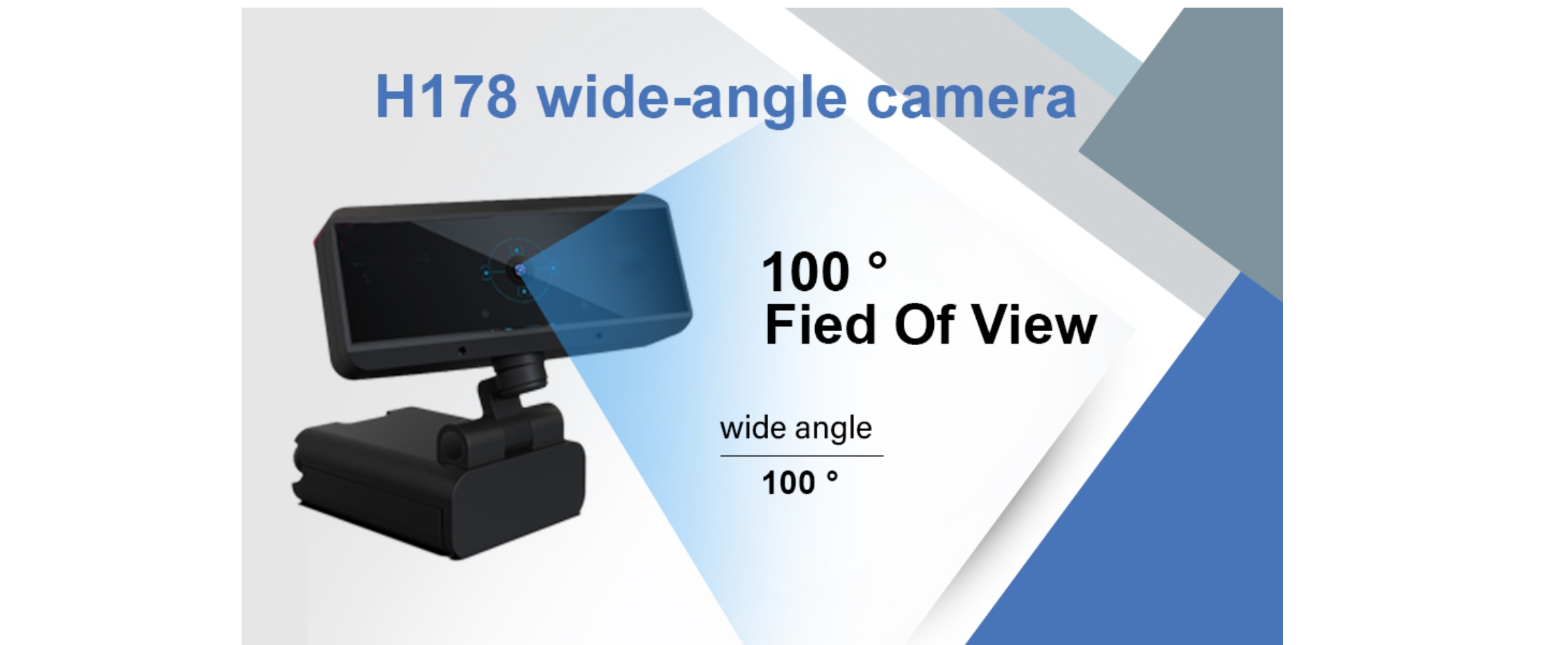 100° wide angle webcam