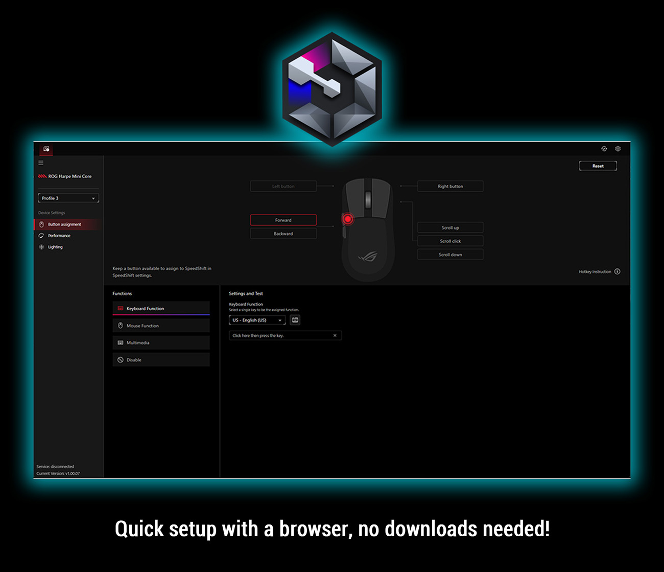 ASUS ROG Harpe Mini Core Wired Gaming Mouse